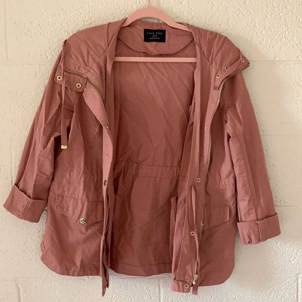 Dusty Pink Anorak Jacket